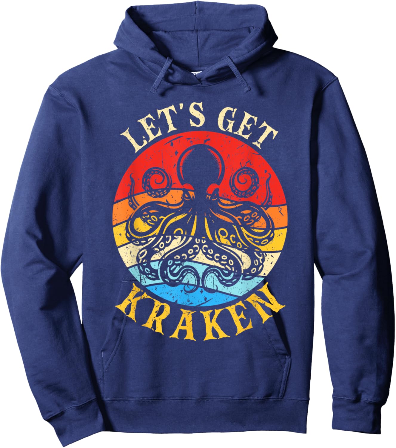 Let's Get Kraken Octopus Sea Creature Hoodie - Hoodie | Navy
