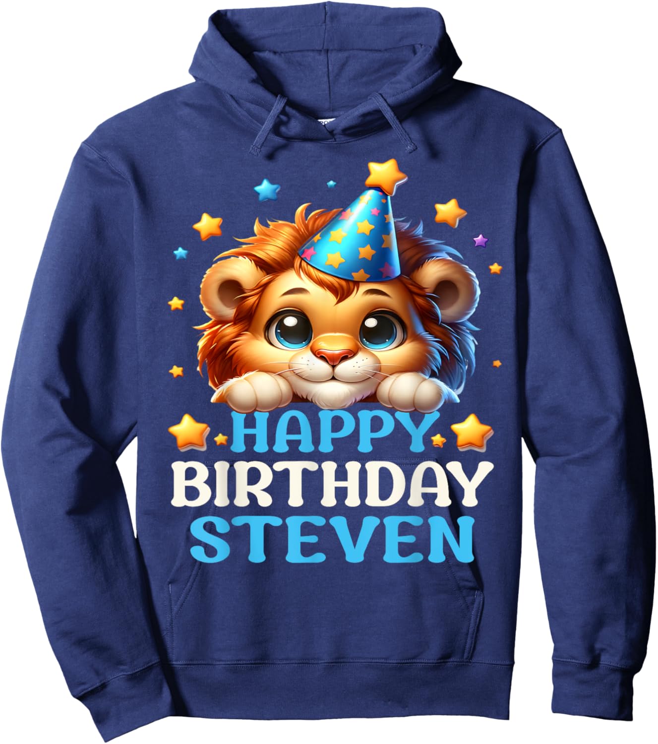 Celebrating Steven's Birthday Party with a cute Lion Hoodie - Hoodie | Navy