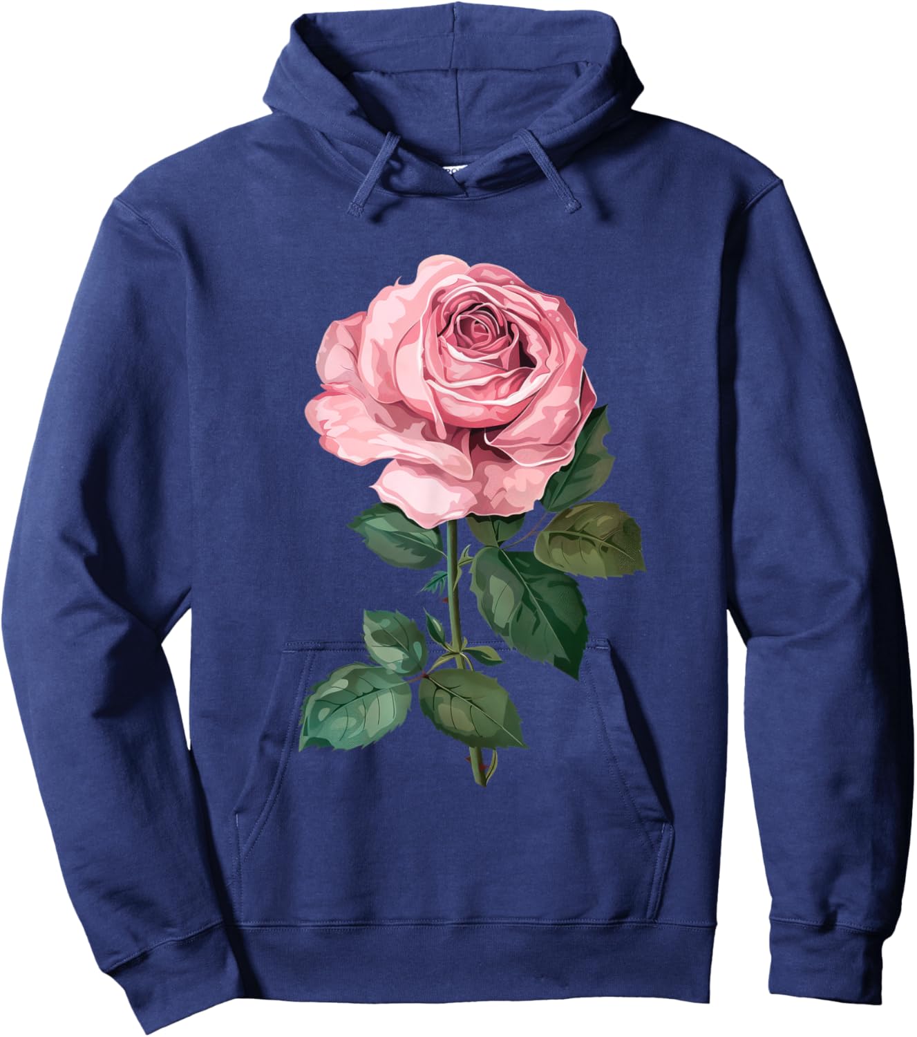 199 Flowers Rose Graphic , Small, Black Hoodie - Hoodie | Navy