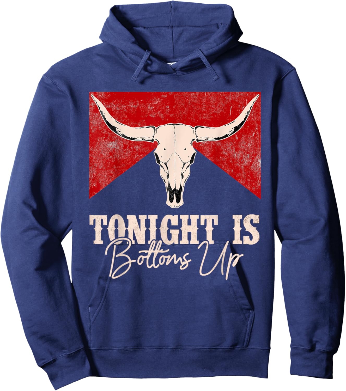 Tonight Is Bottoms Up Western Outfits Vintage Retro Hoodie - Hoodie | Navy