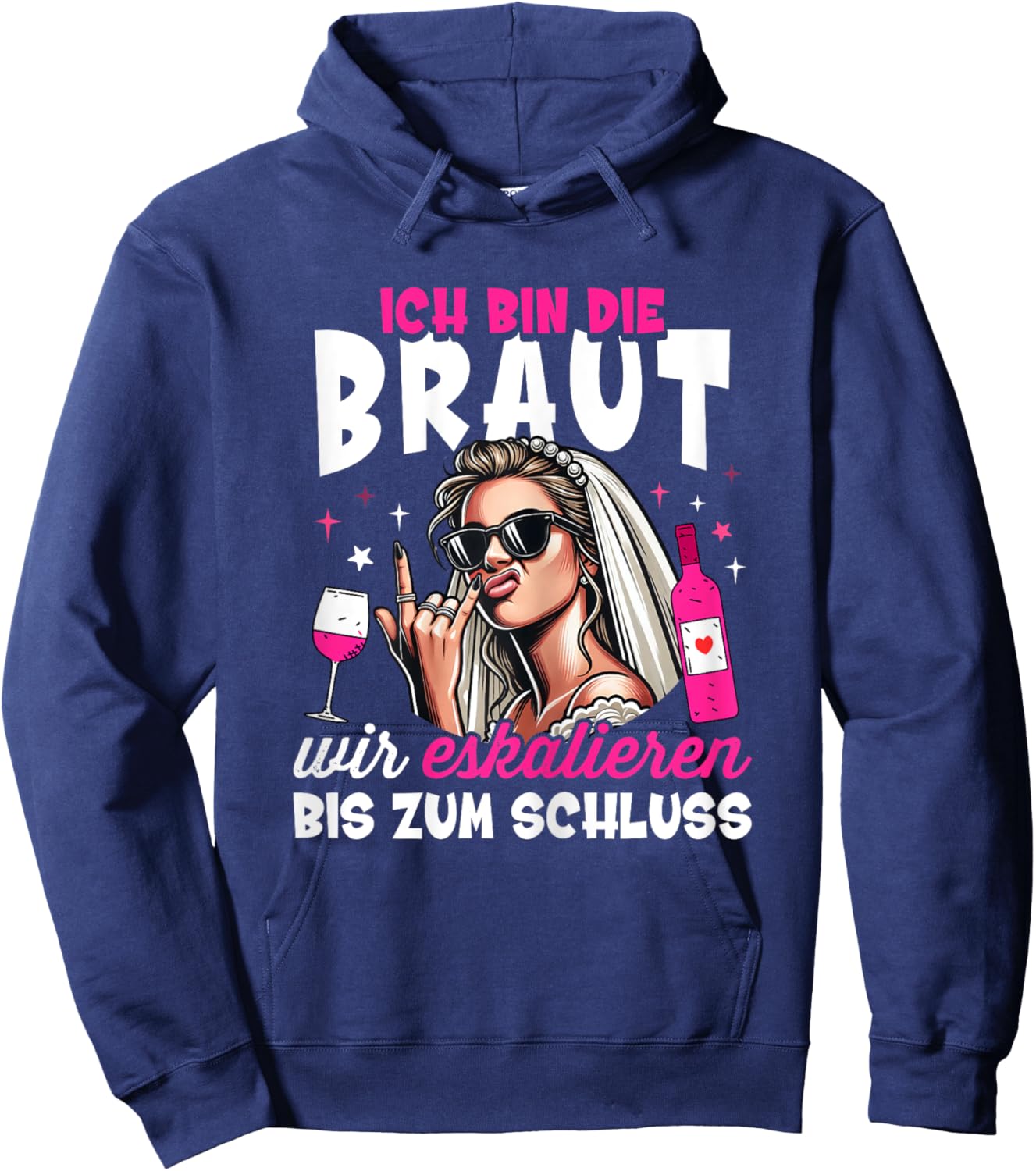 Hen Party Bride Bridal Night Stag Night Women's , black Hoodie - Hoodie | Navy