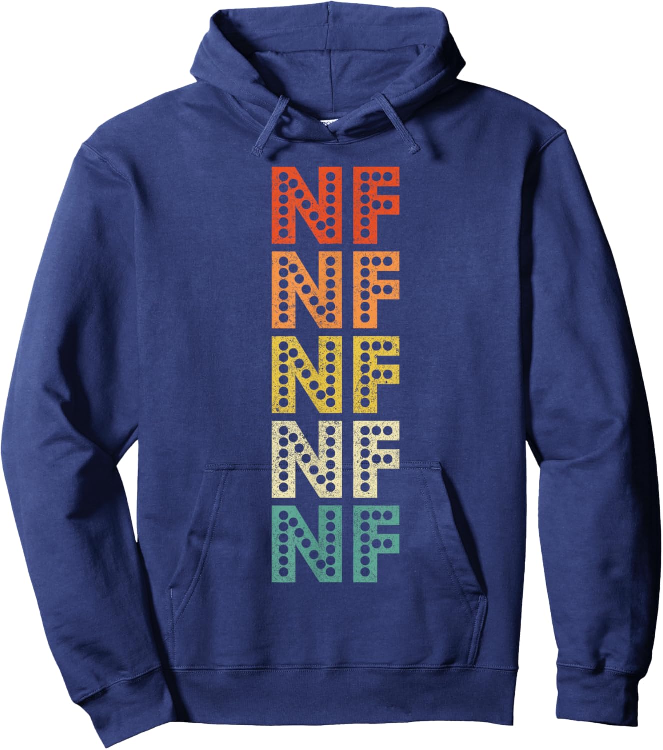 Nf Retro Vintage Hoodie - Hoodie | Navy