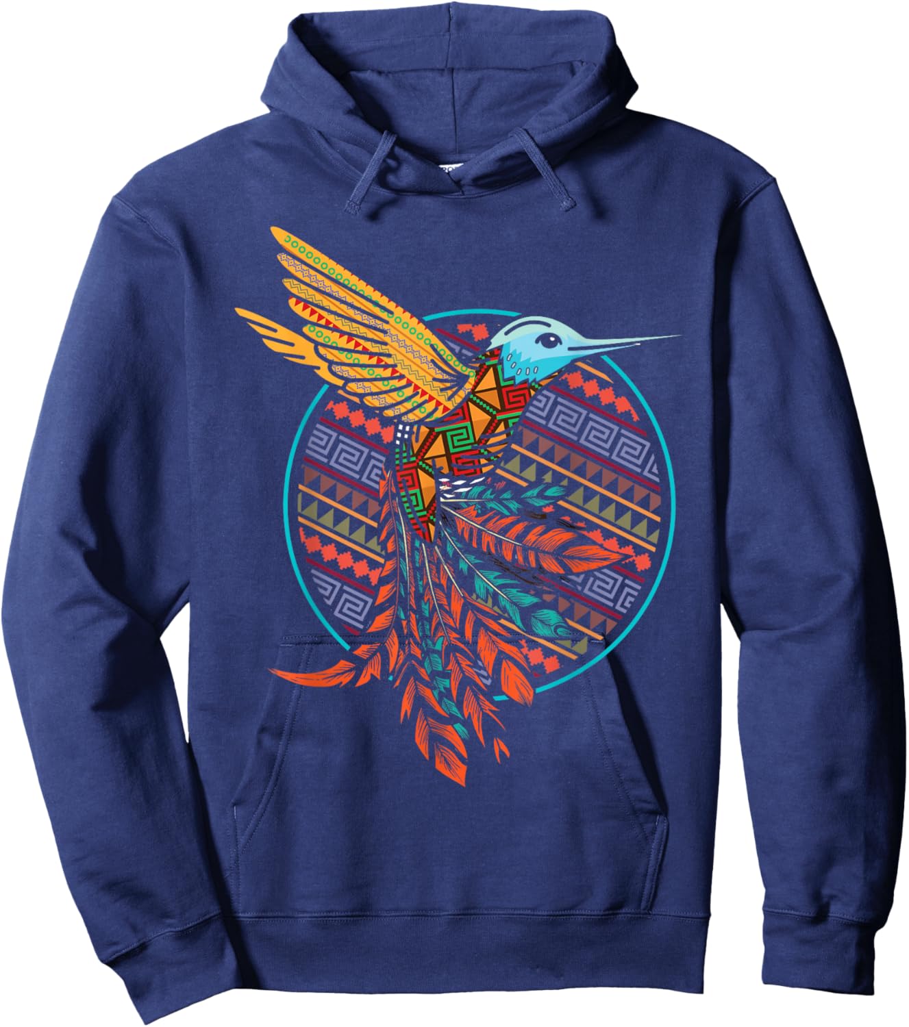 InGENIUS Native American Indian Day Shirts & Gifts Hummingbird Tribal Art Native American Indian Indigenous Hoodie - Hoodie | Navy