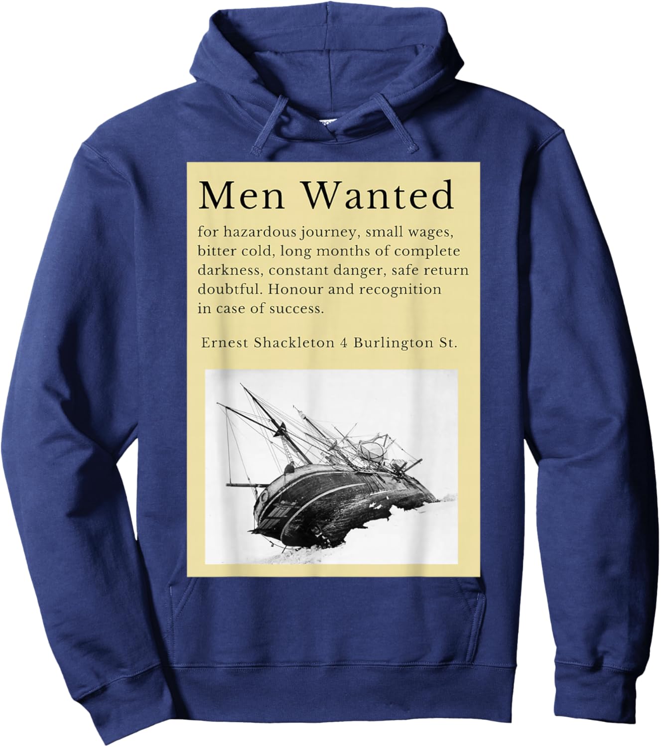 Ernest Shackleton expedition to Antarctica in the Endurance Hoodie - Hoodie | Navy