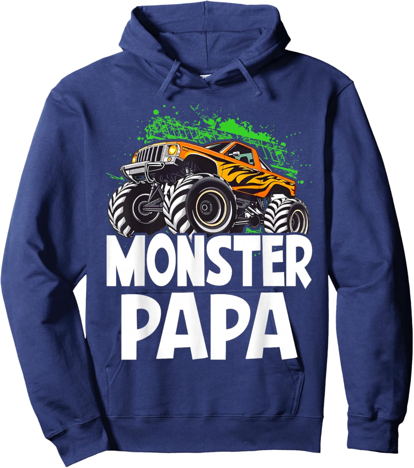 Monster Truck Papa Family Matching Monster Truck Lovers Hoodie - Hoodie | Navy