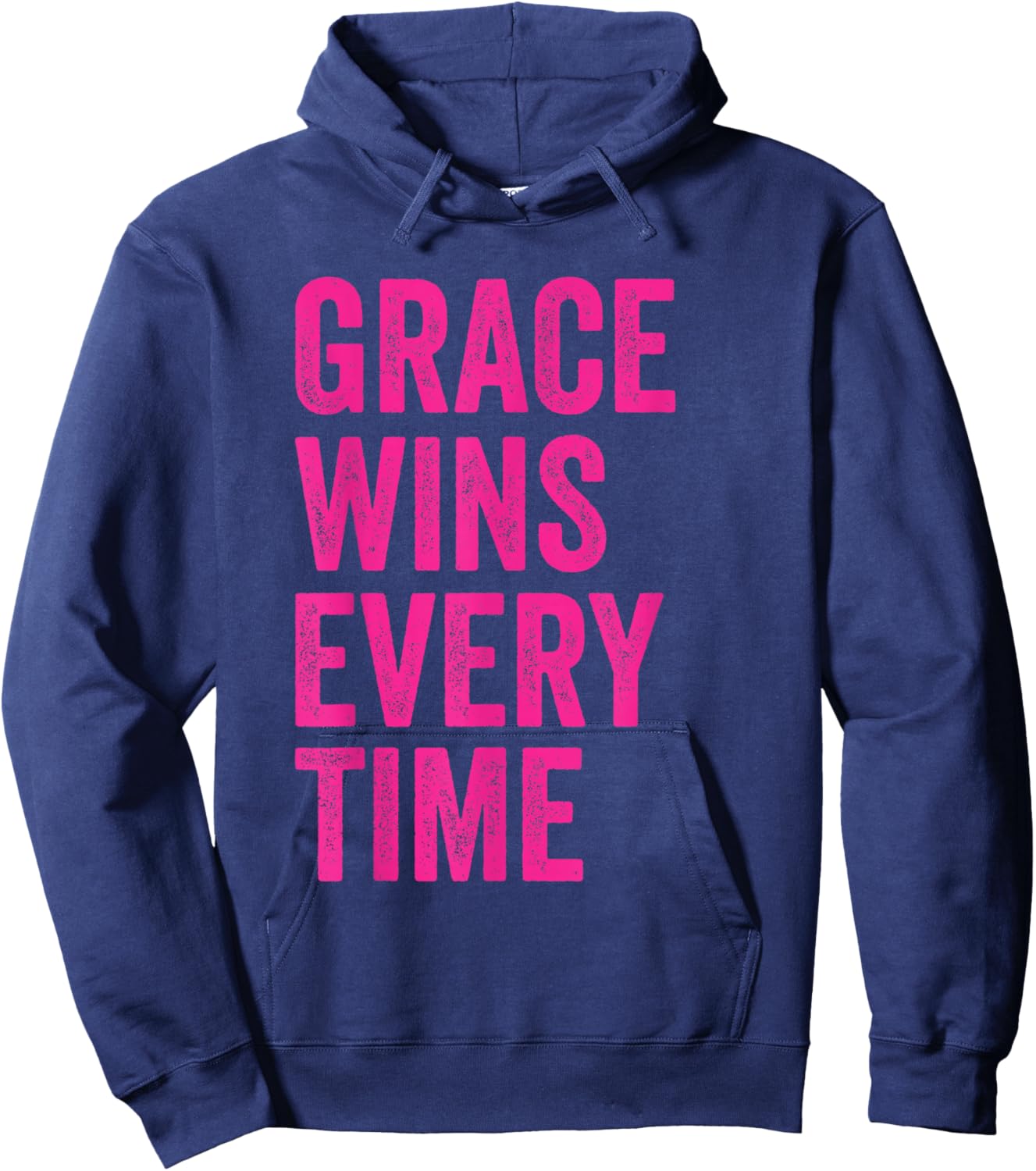 Grace Wins Every Time Hoodie - Hoodie | Navy