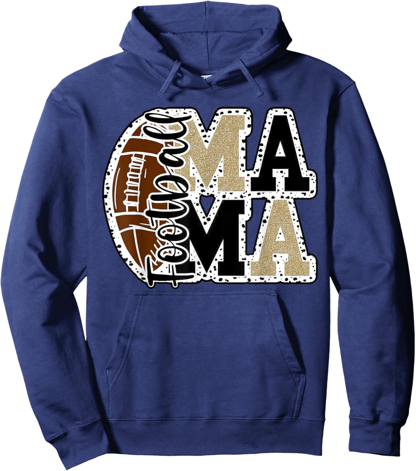 Football Mom, football mama, football player's mom Hoodie - Hoodie | Navy