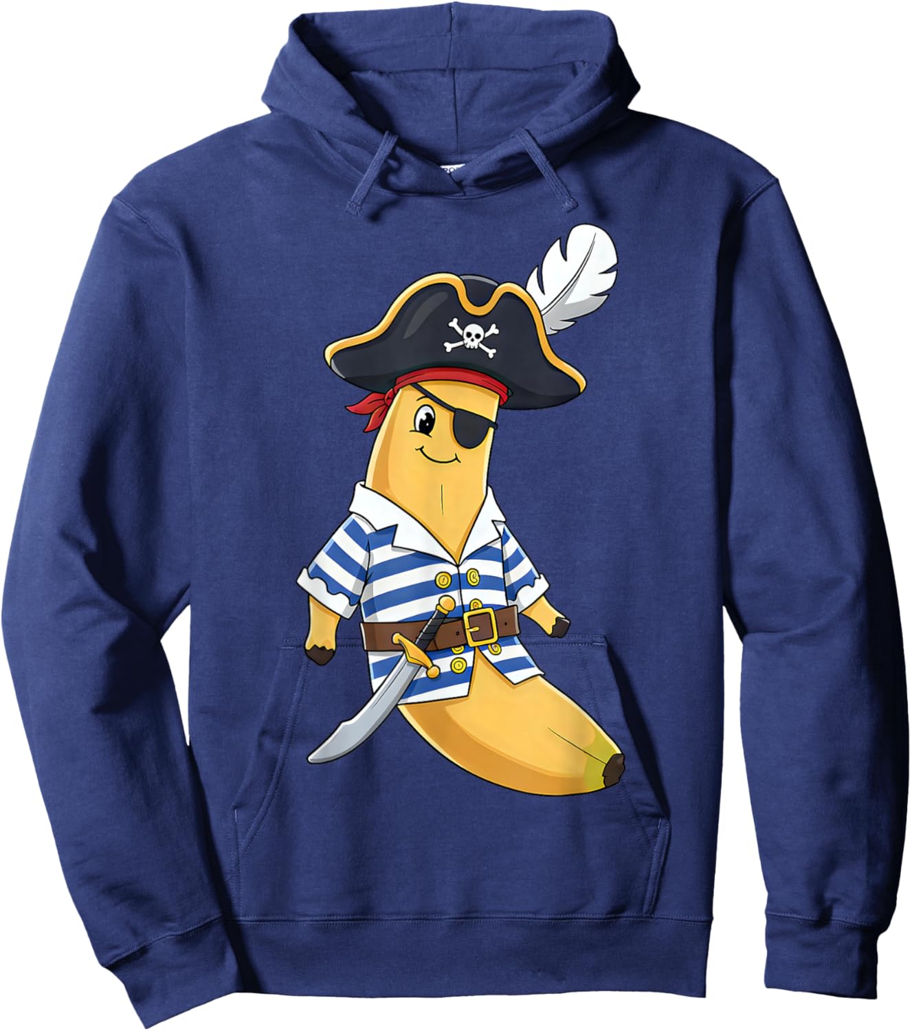 Funny Banana Pirate Captain for Halloween Party Costume Cool Hoodie - Hoodie | Navy