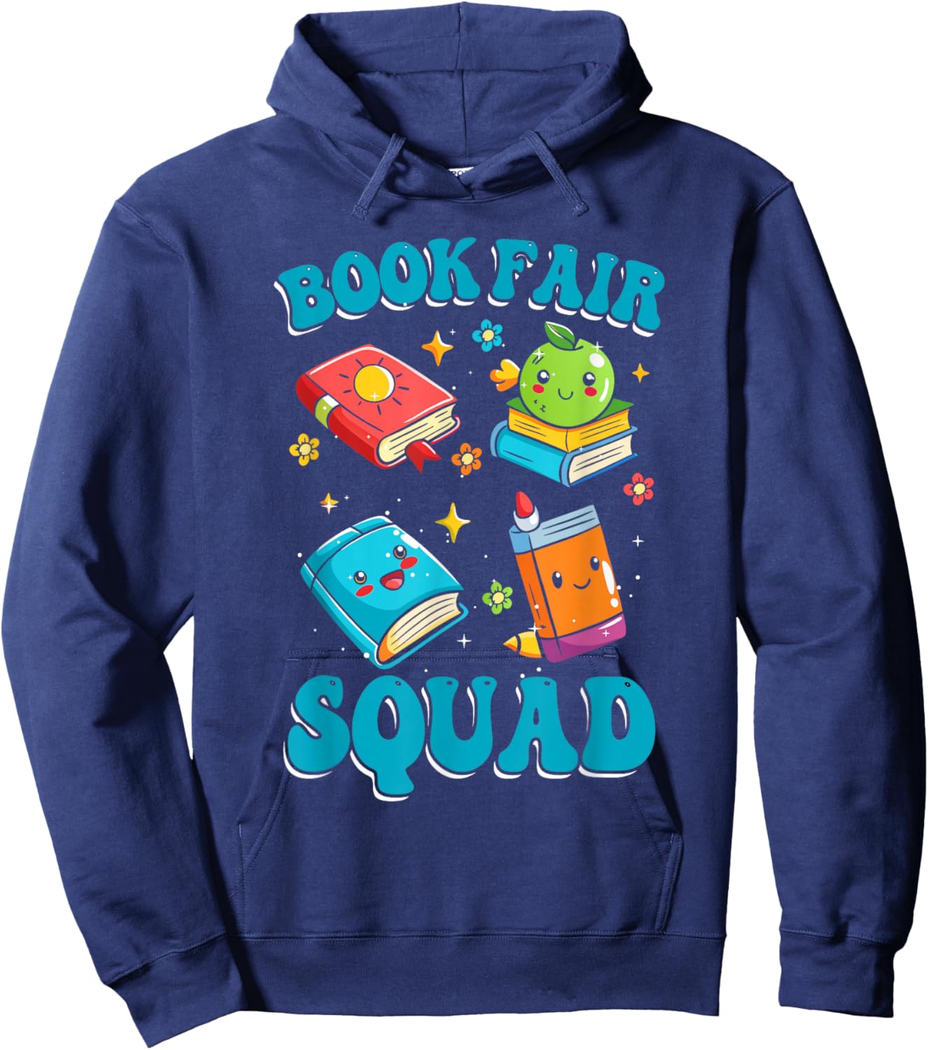Book Fair Kids Bookworm Library Librarian Hoodie - Hoodie | Navy