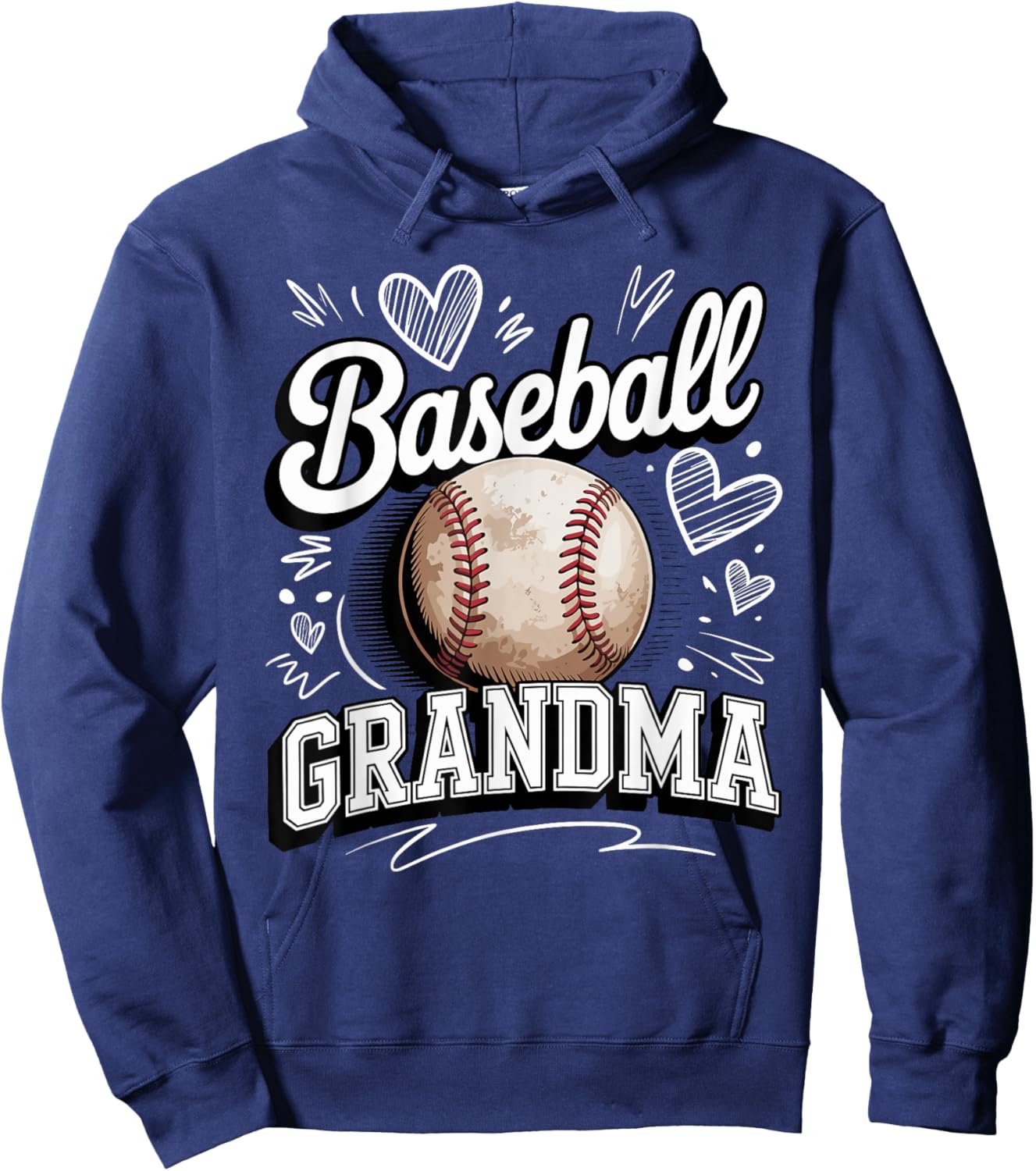 Baseball Grandma Proud Senior League Fan Spirit Hoodie - Hoodie | Navy