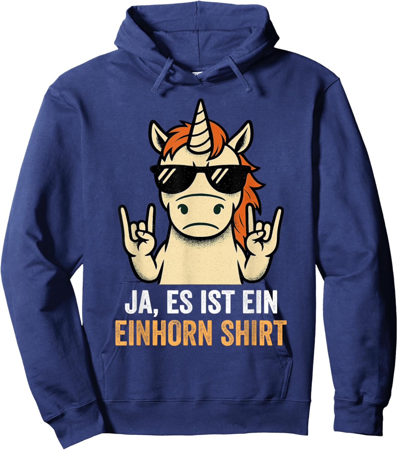 Cool Unicorn Yes It's A Unicorn Funny Slogan Hoodie - Hoodie | Navy