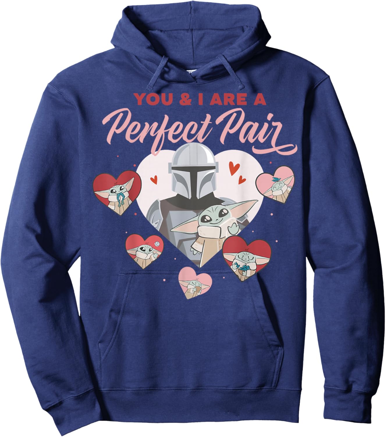 Star Wars The Mandalorian Valentine's Day Perfect Pair Hoodie - Hoodie | Navy