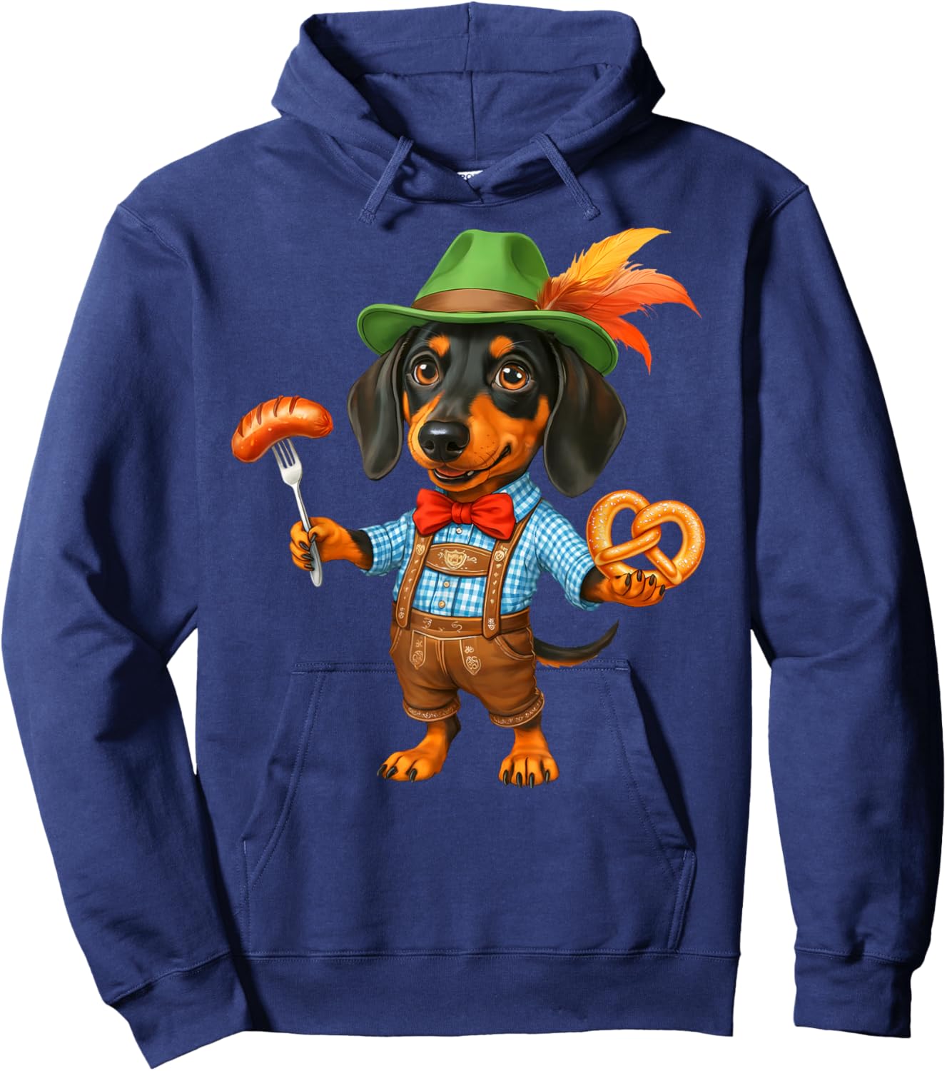 Oktoberfest Dachshund Cute Sausage Dog German Men Women Kids Hoodie - Hoodie | Navy