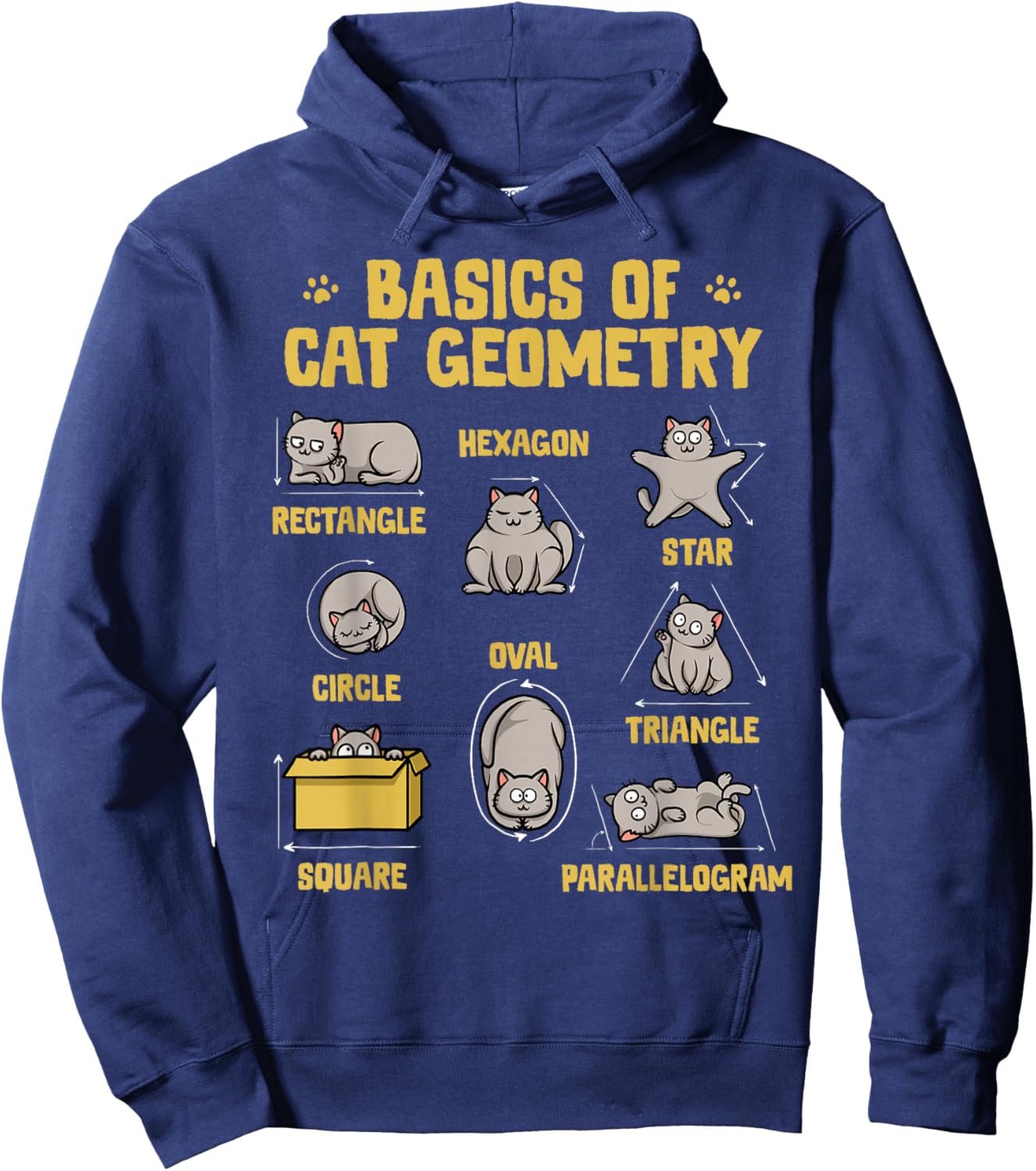 Amusant pour Chat - Géométrie - Mathématiques - Mathématiques - Propriétaire de Chat Hoodie - Hoodie | Navy