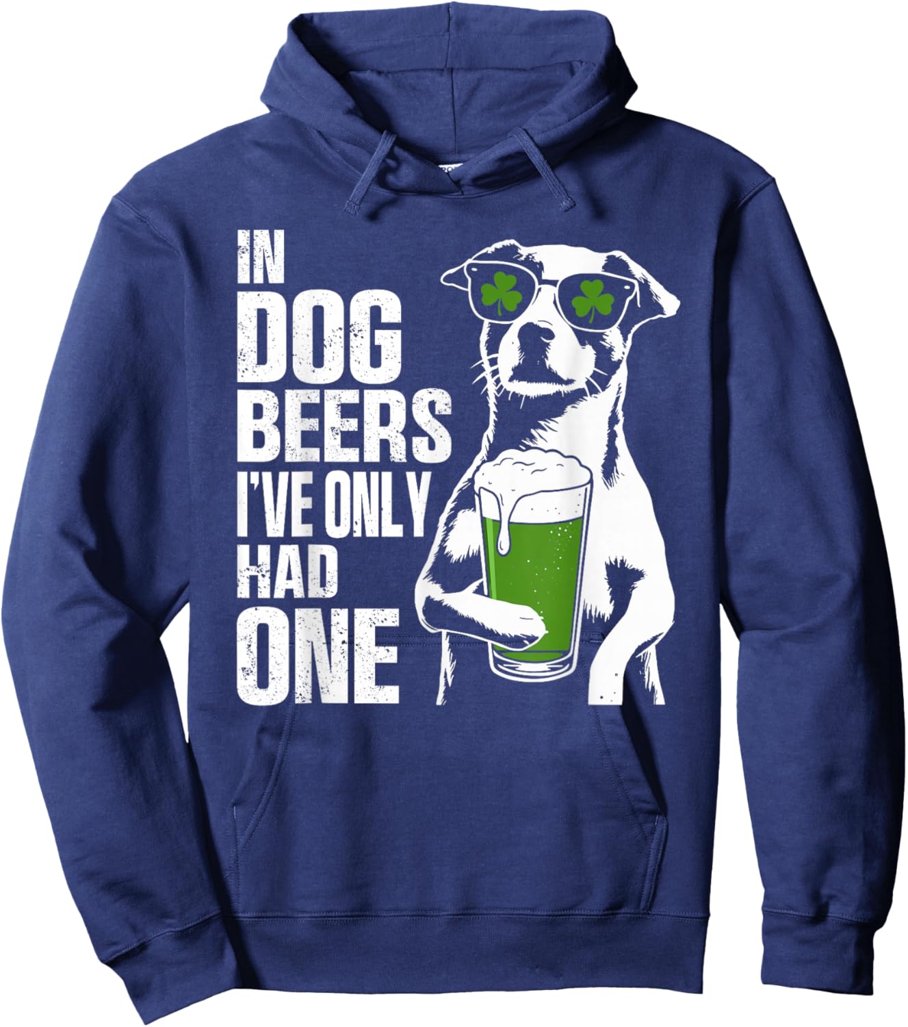 Hundebier St. Patty's Shamrock Lustiger St. Patrick's Day Hoodie - Hoodie | Navy