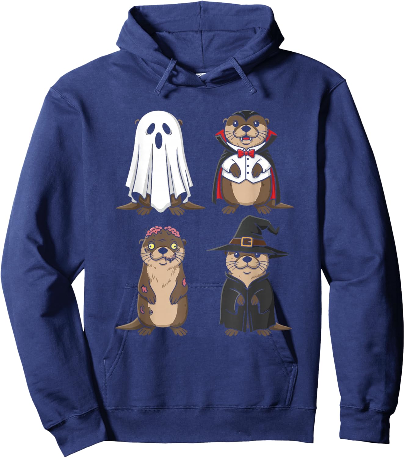 Otter Ghost Witch Zombie Halloween Costume Boys Hoodie - Hoodie | Navy