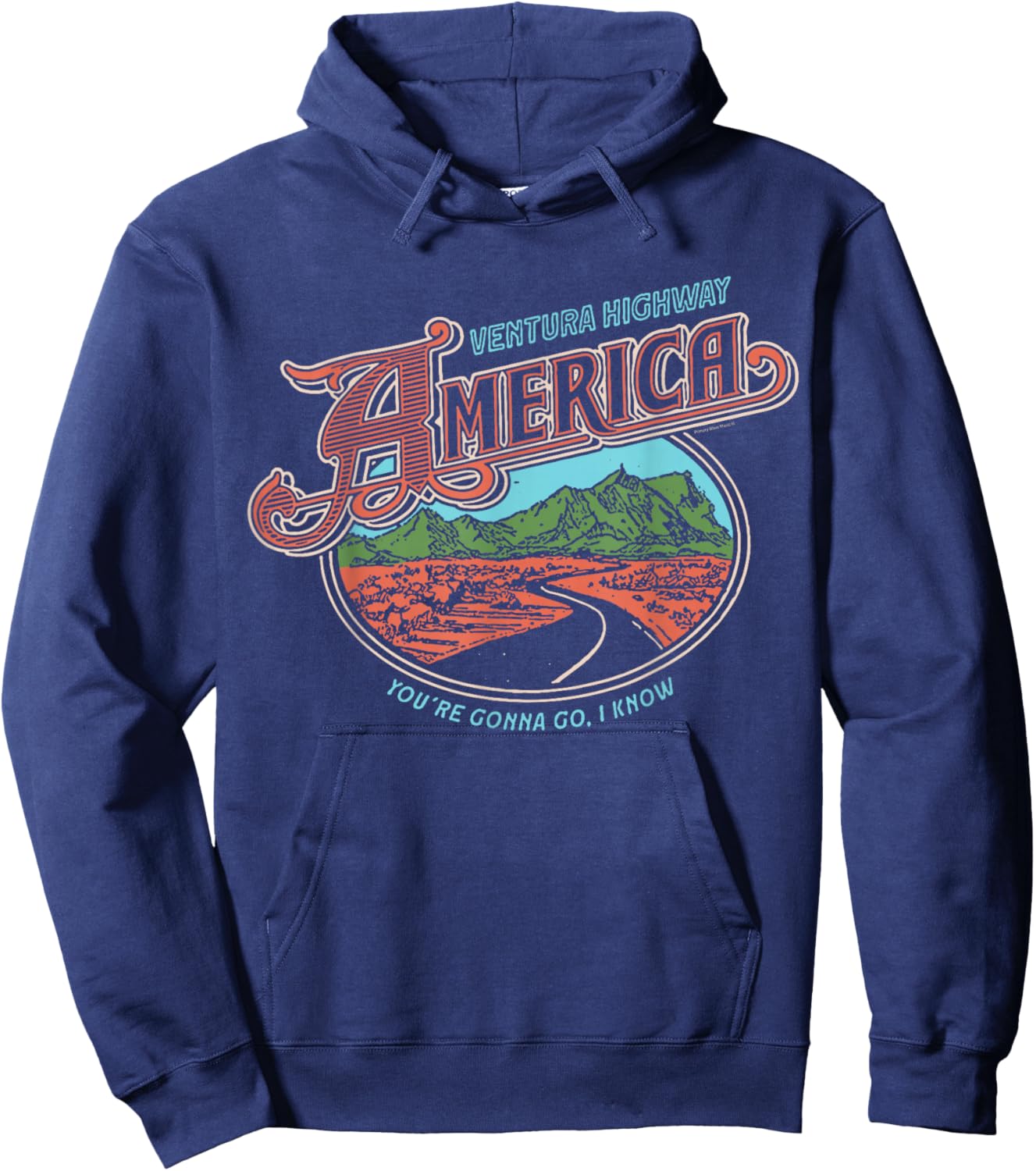 Official America the Band Ventura Highway Hoodie - Hoodie | Navy