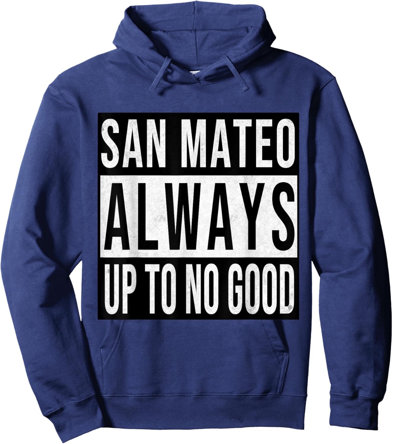 San Mateo Funny California Souvenir Vintage Hoodie - Hoodie | Navy
