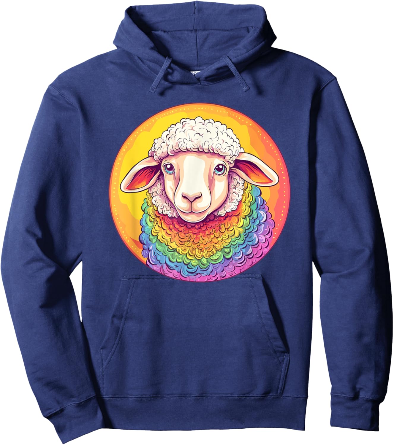 Rainbow Sheep Colorful Pride Love Hoodie - Hoodie | Navy