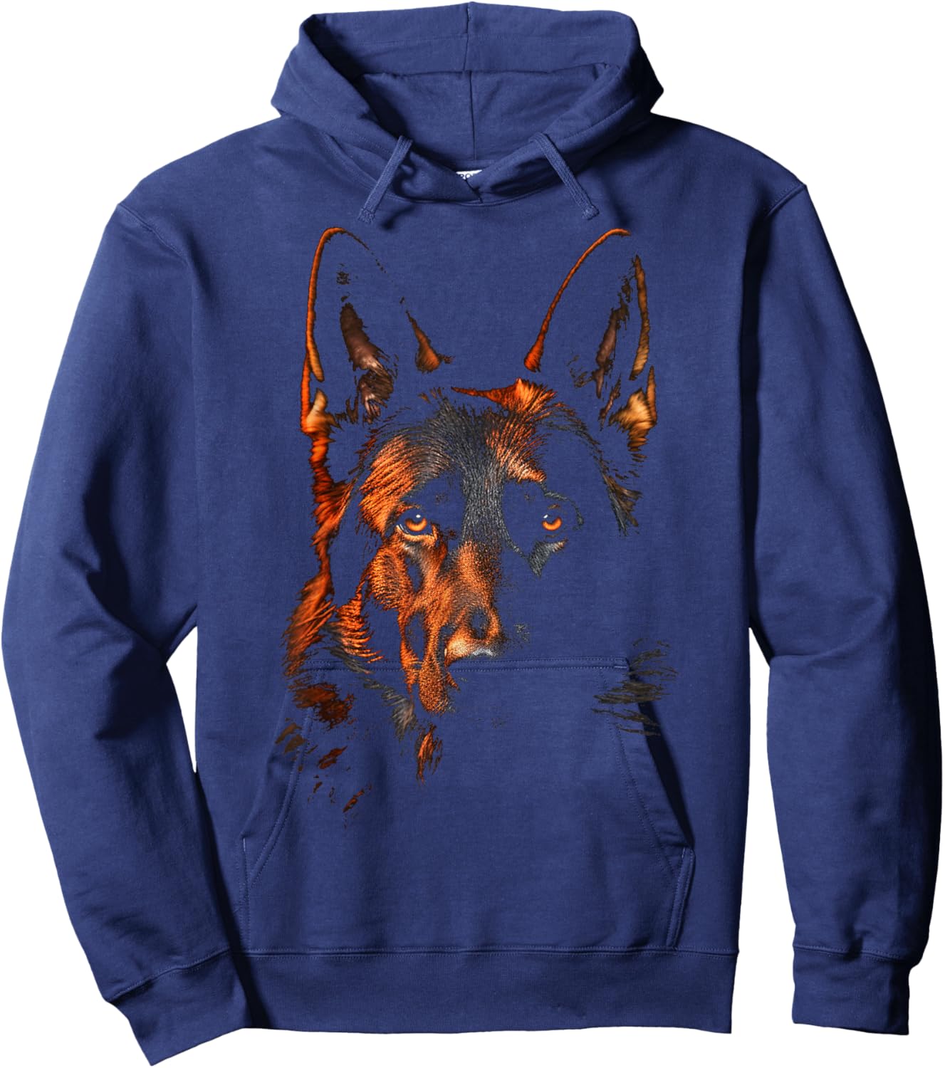 German Shepherd Graphic Pet Illustration Dog German Shepherd Hoodie - Hoodie | Navy