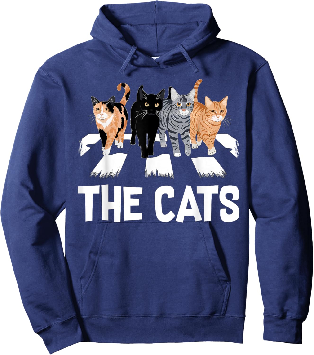 Cat Rock Music Funny Cat Lover , Women, Kids Hoodie - Hoodie | Navy