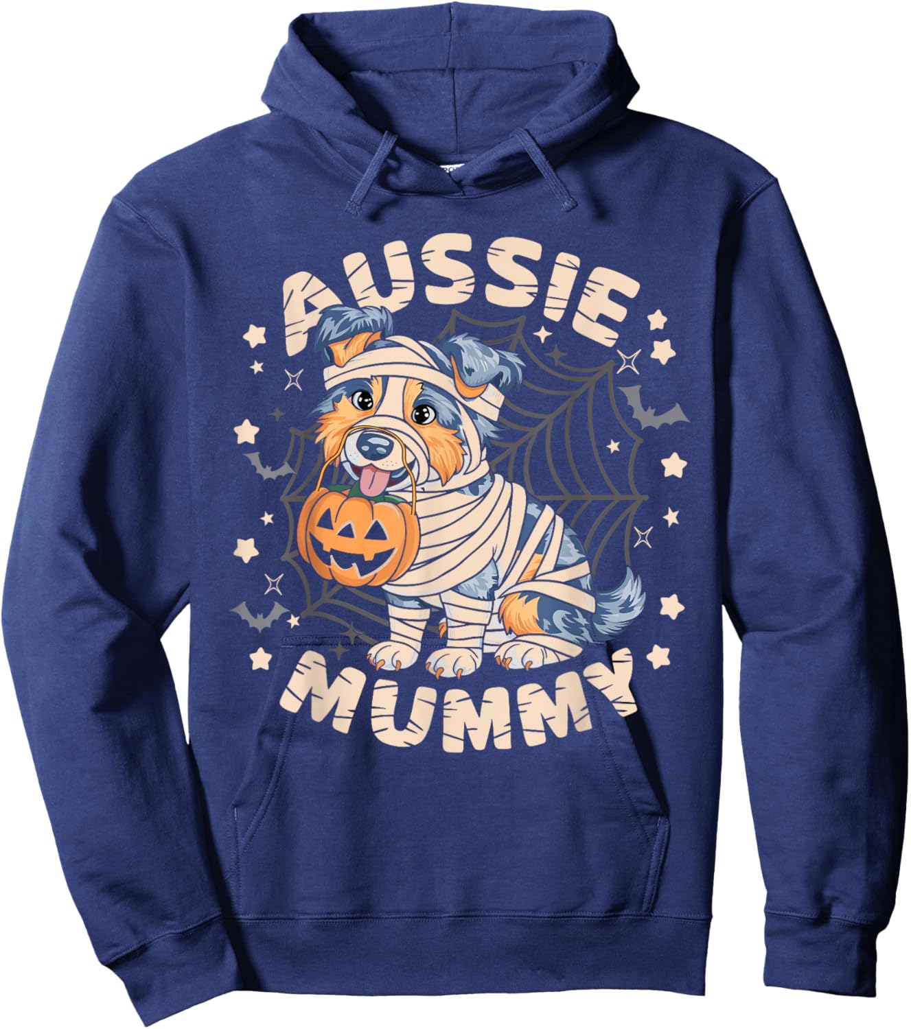 Australian Shepherd Costume Dog Lover Outfit Aussie Mummy Women Kids Hoodie - Hoodie | Navy