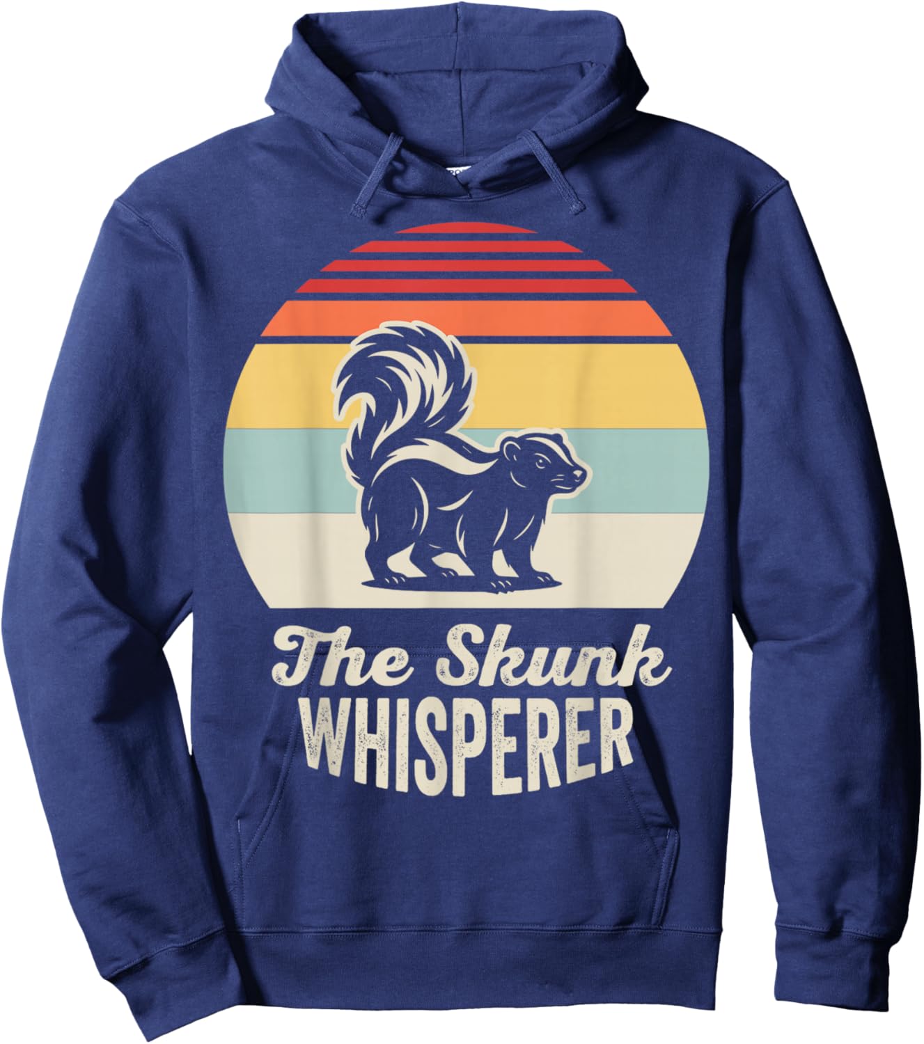 The Skunk Whisperer Retro Style Hoodie - Hoodie | Navy
