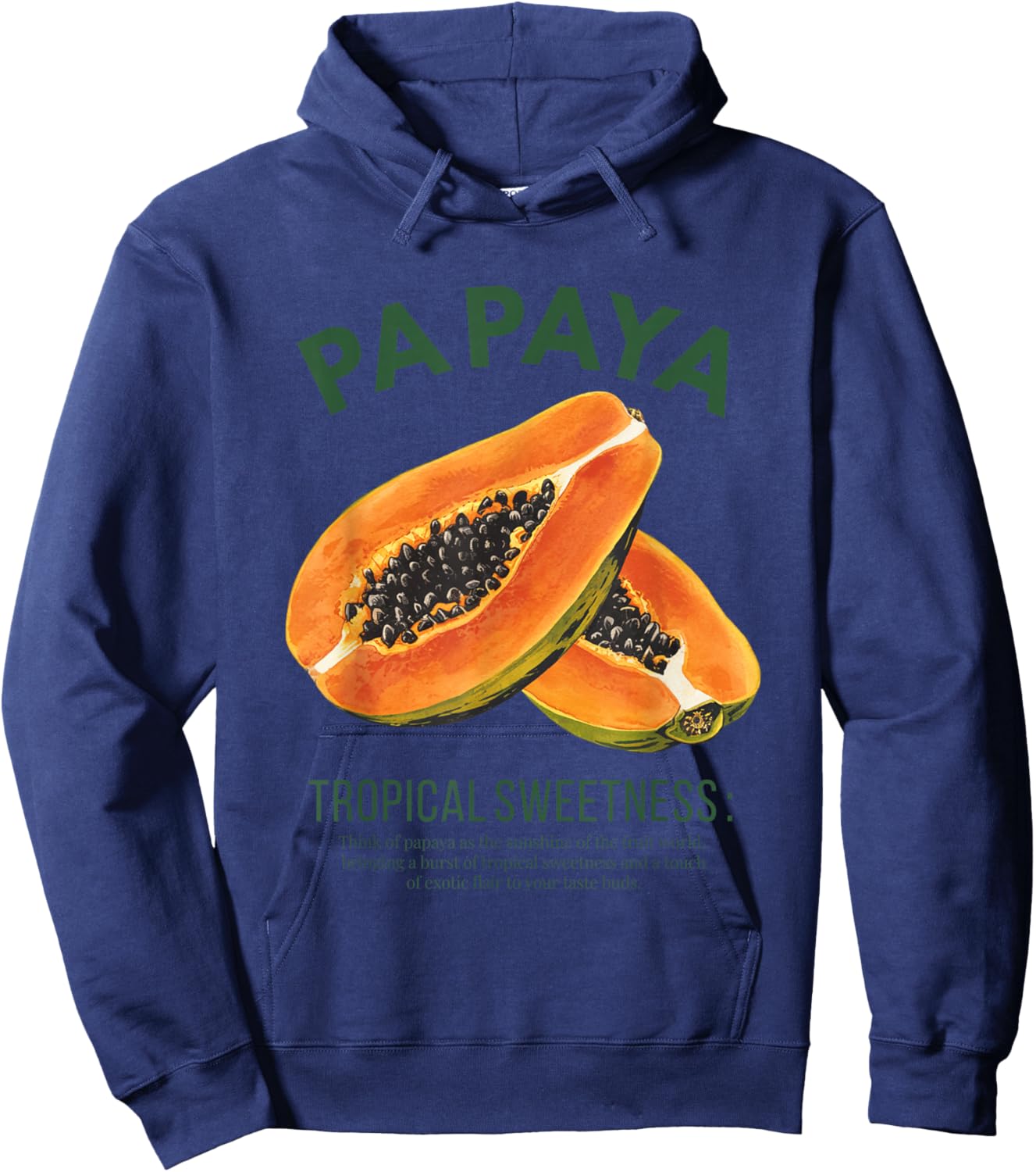 Papaya Tropische Süße Exotisches Flair Hoodie - Hoodie | Navy