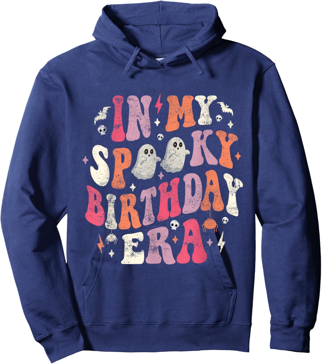 In My Spooky Birthday Era Funny Spooky Halloween Birthday Hoodie - Hoodie | Navy
