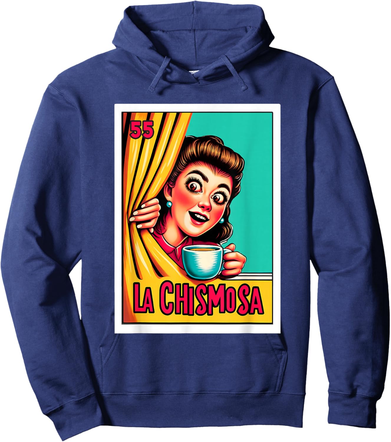 Mexican Lottery Designs Mexican La Chismosa Parody Lottery Hoodie - Hoodie | Navy