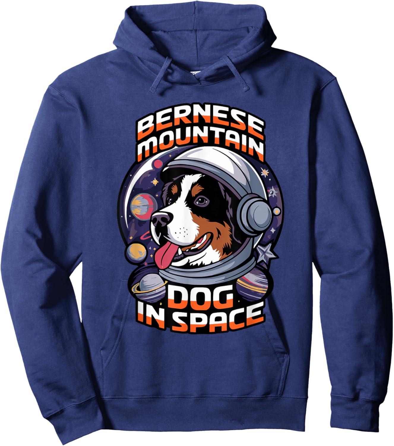 Funny Mountain Dog In Space Design Kids Bernese Mountain Dog Hoodie - Hoodie | Navy