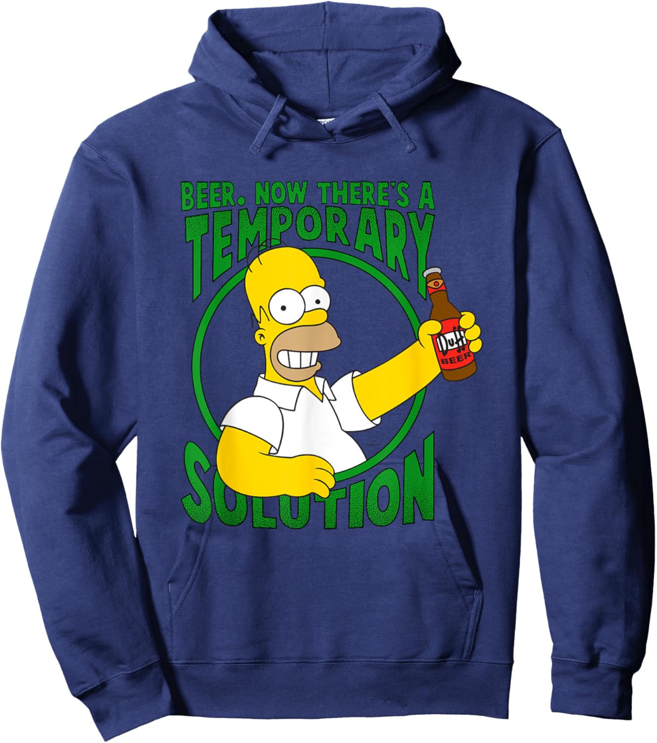 The Simpsons Beer The Temporary Solution Hoodie - Hoodie | Navy