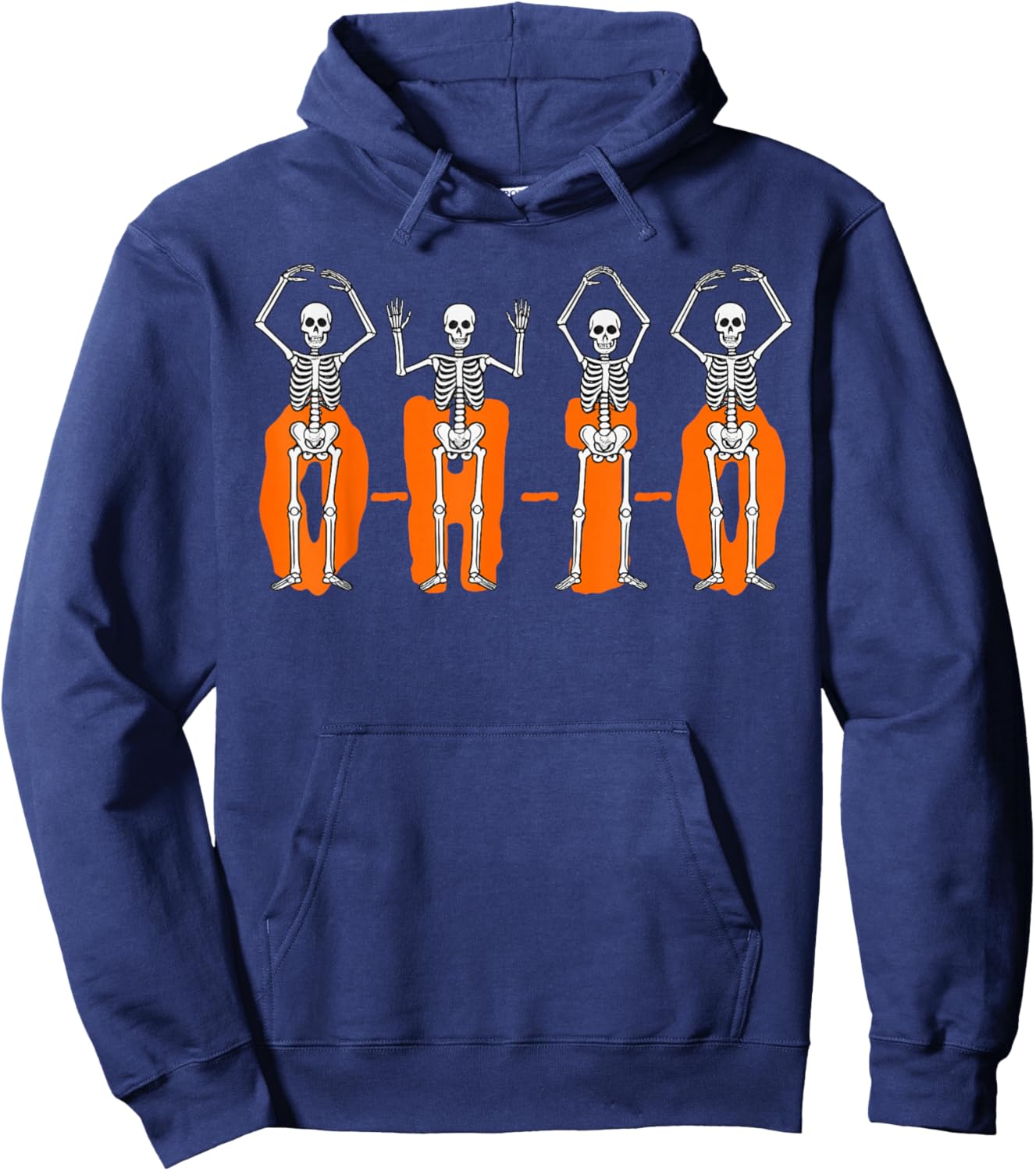 O-H-I-O State Funny Skeletons Ohio Vintage Halloween Costume Hoodie - Hoodie | Navy