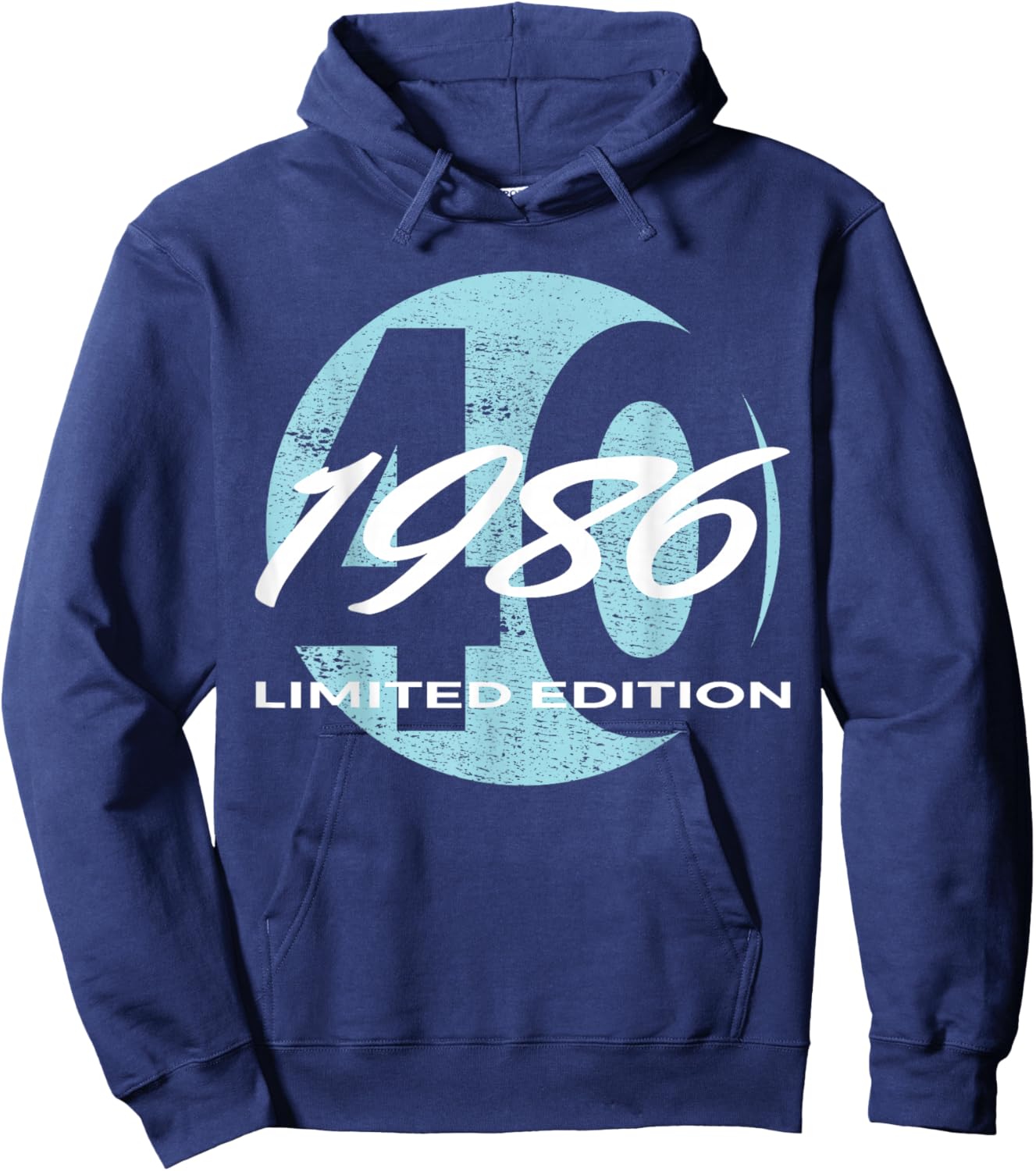 40th Birthday Man Woman 40 Years 1986 Funny Gift Hoodie - Hoodie | Navy