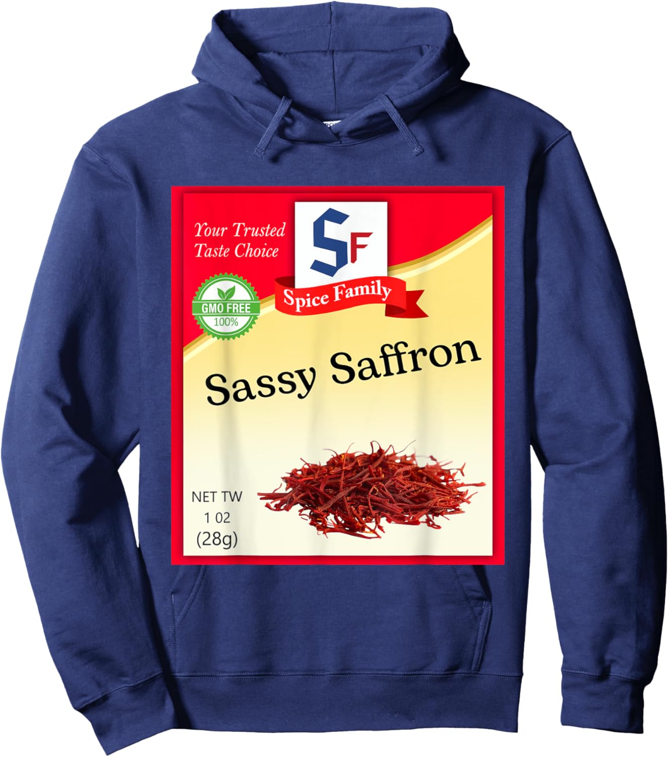 Sassy Saffron Condiment Costume Holiday Spice Costumes Hoodie - Hoodie | Navy
