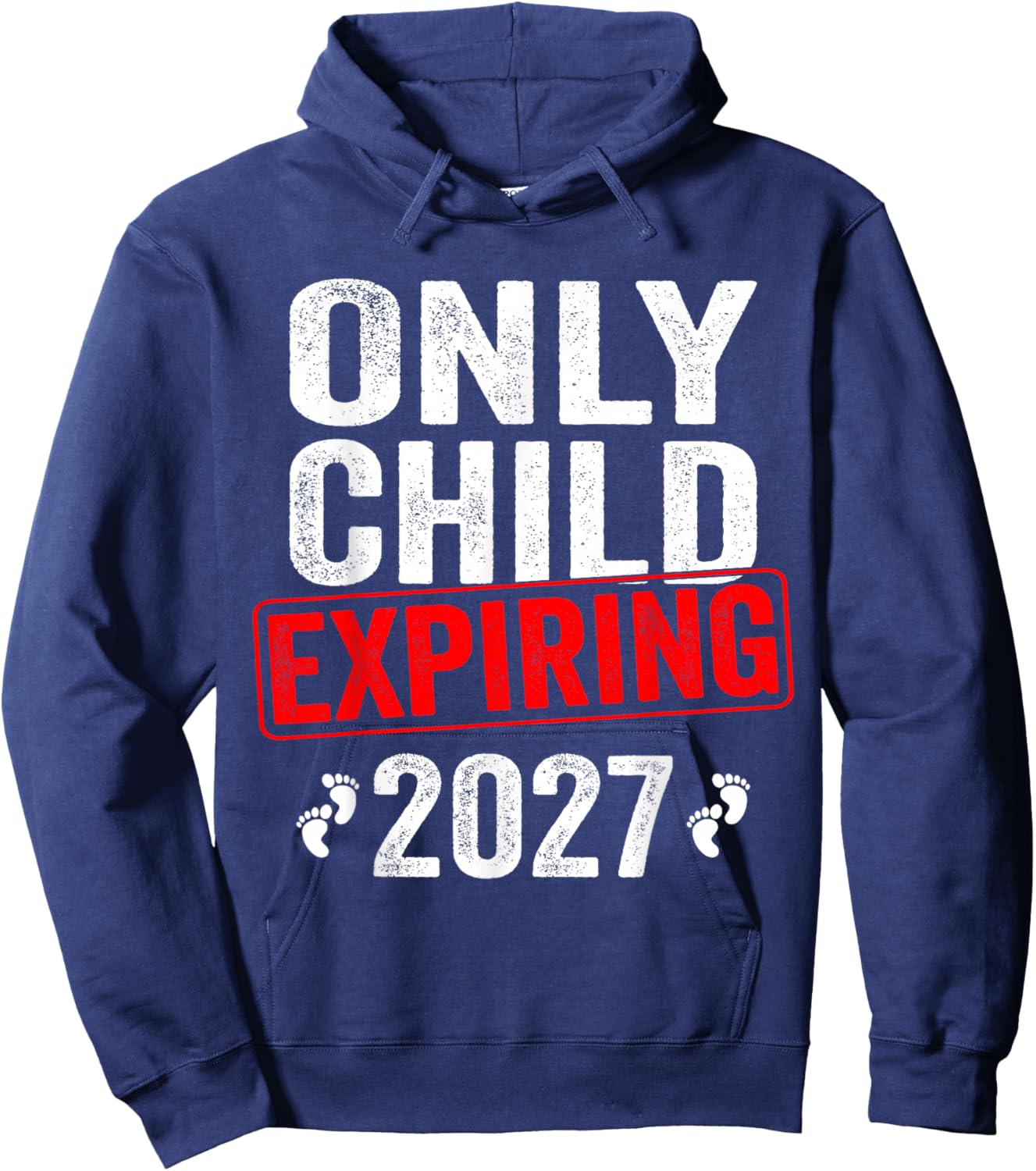 Only Child Expiring 2027 Big Brother Promoted to Big Brother Hoodie - Hoodie | Navy