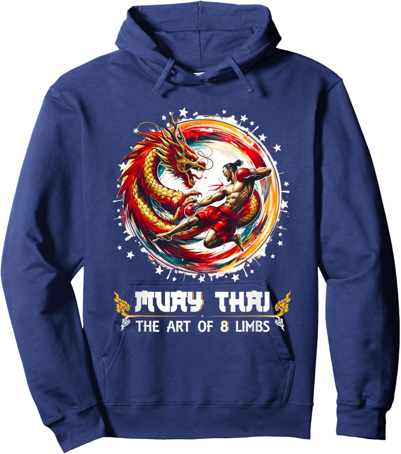 MMA Thai Boxing Art of Eight Limbs Combat Muay Thai Hoodie - Hoodie | Navy