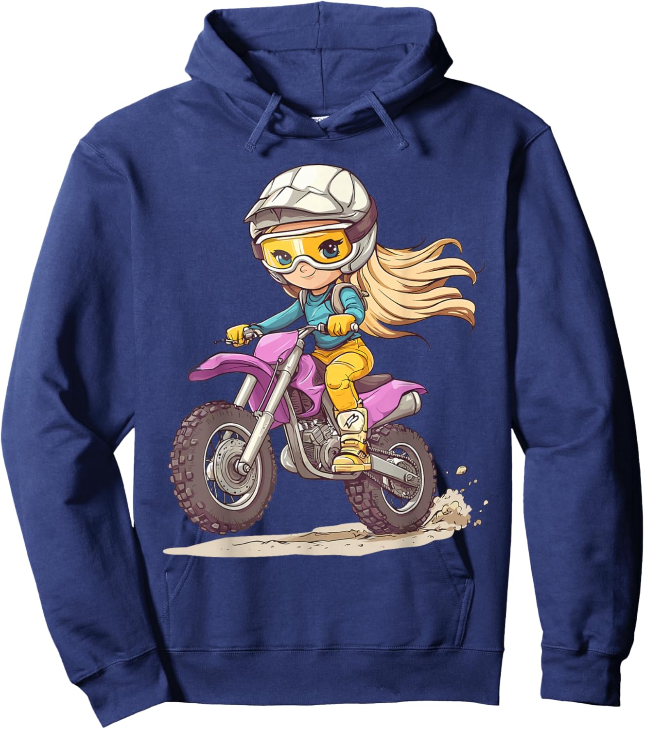 Girls Dirt Bike Hoodie - Hoodie | Navy