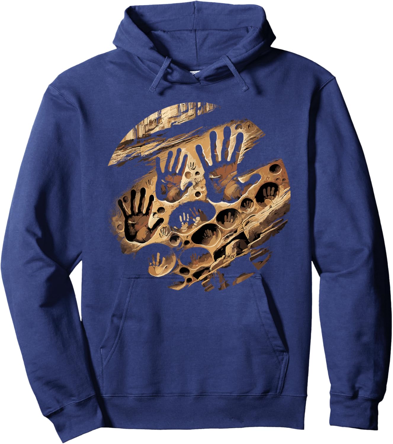 Kokopelli Petroglyphs Rock Painting Cave Art Design Hoodie - Hoodie | Navy