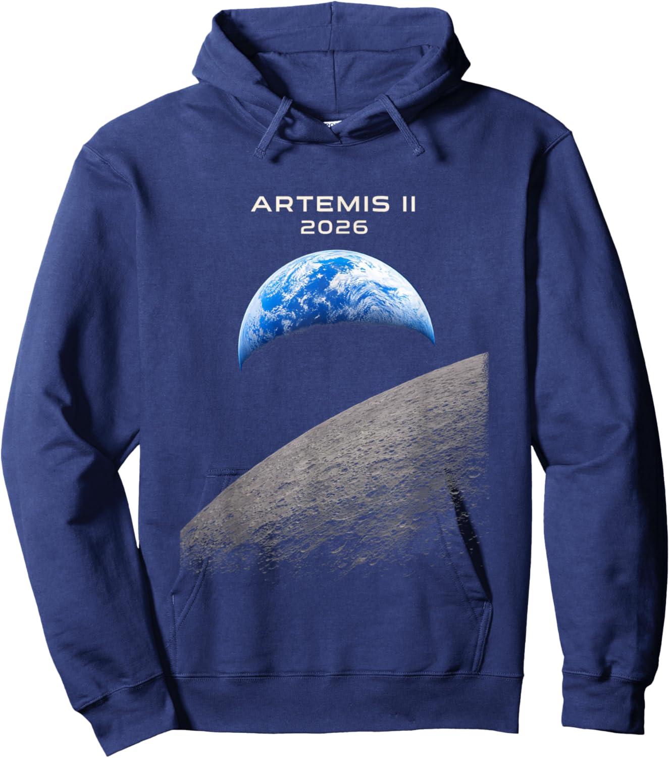 Artemis II 2026 Orion Moon Mission Earthrise Hoodie - Hoodie | Navy