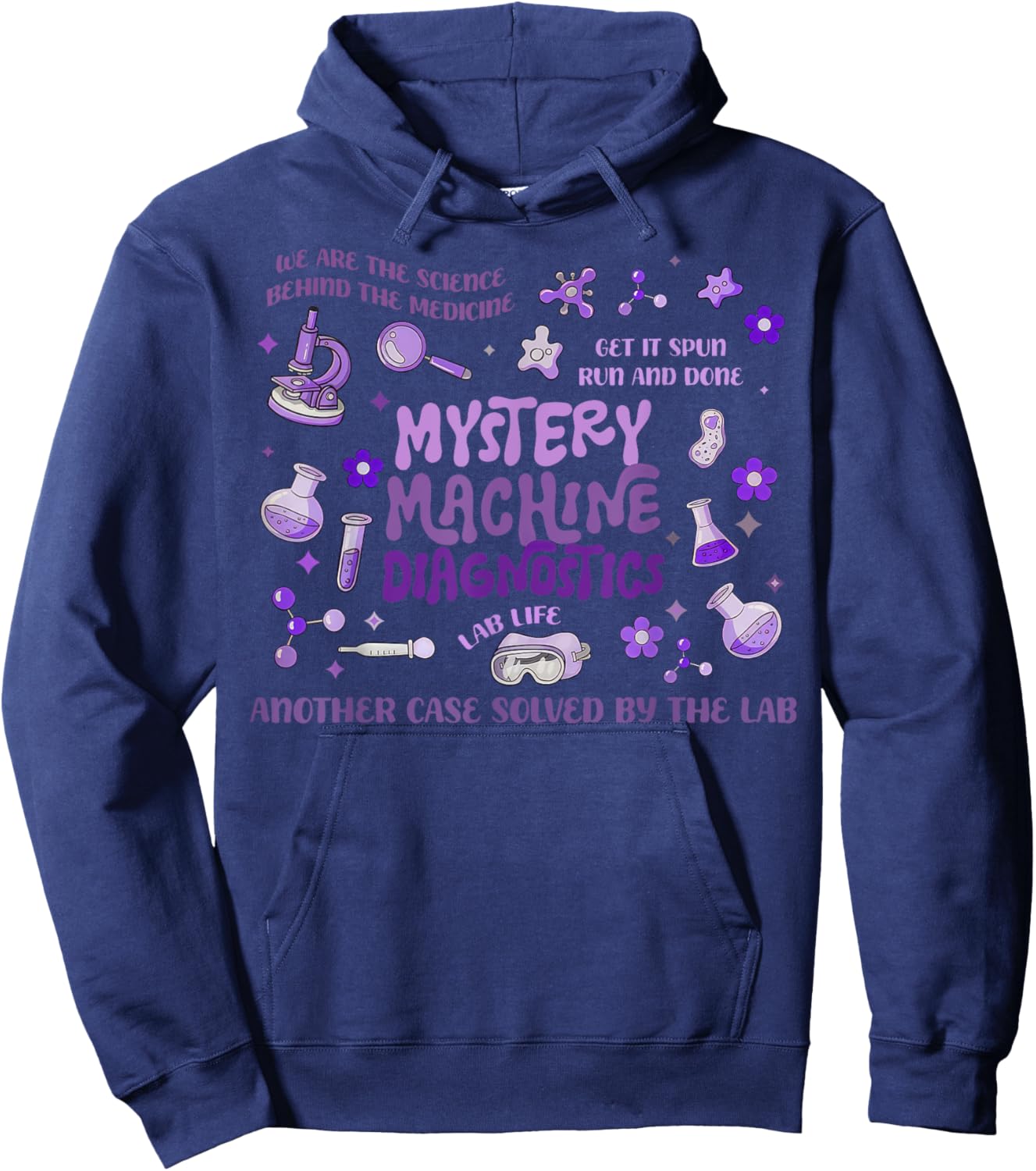 Mystery Machine of Diagnostics Lab Week 2025 Med Lab Tech Hoodie - Hoodie | Navy