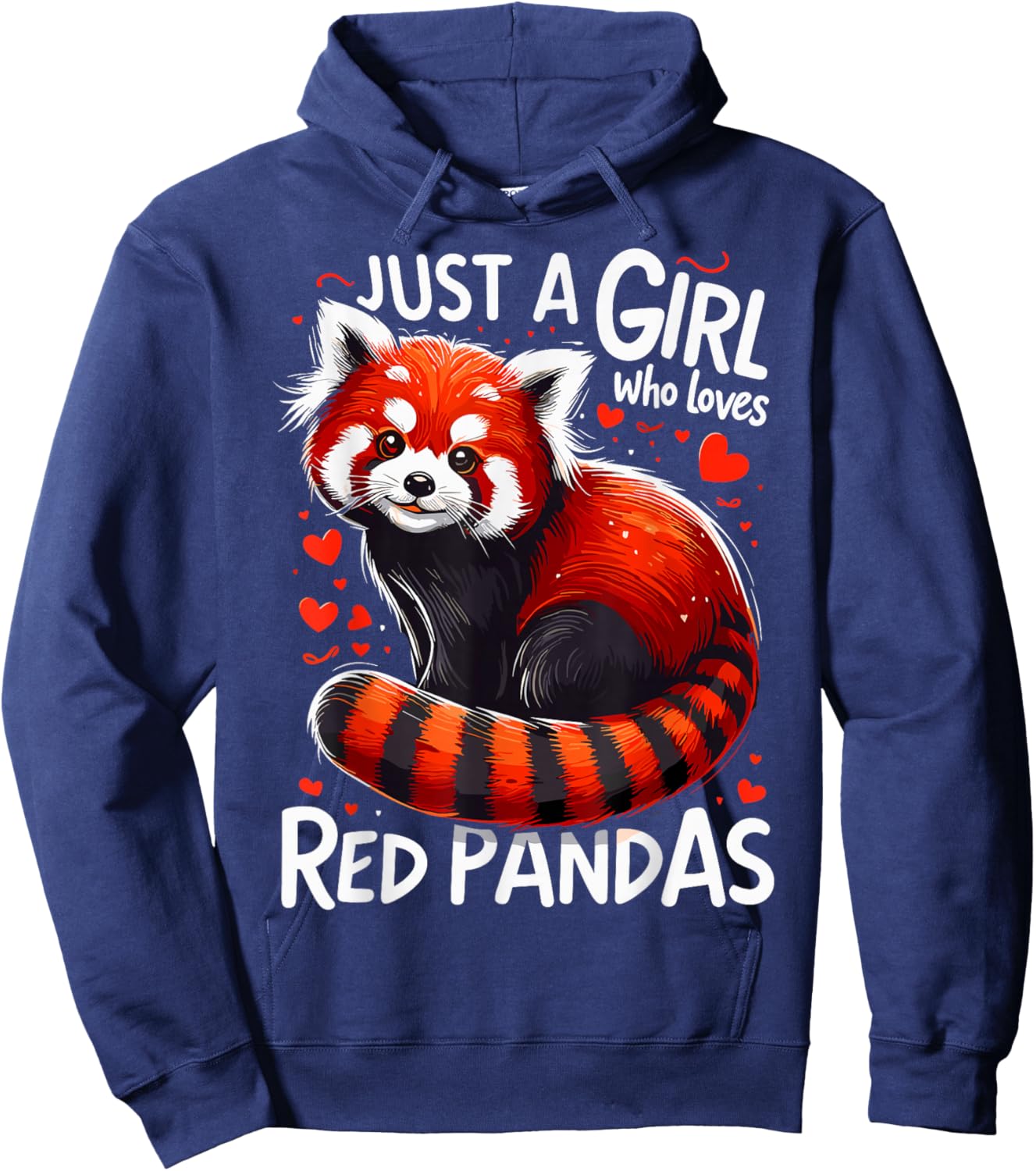 Just A Girl Who Loves Red Pandas Hoodie - Hoodie | Navy