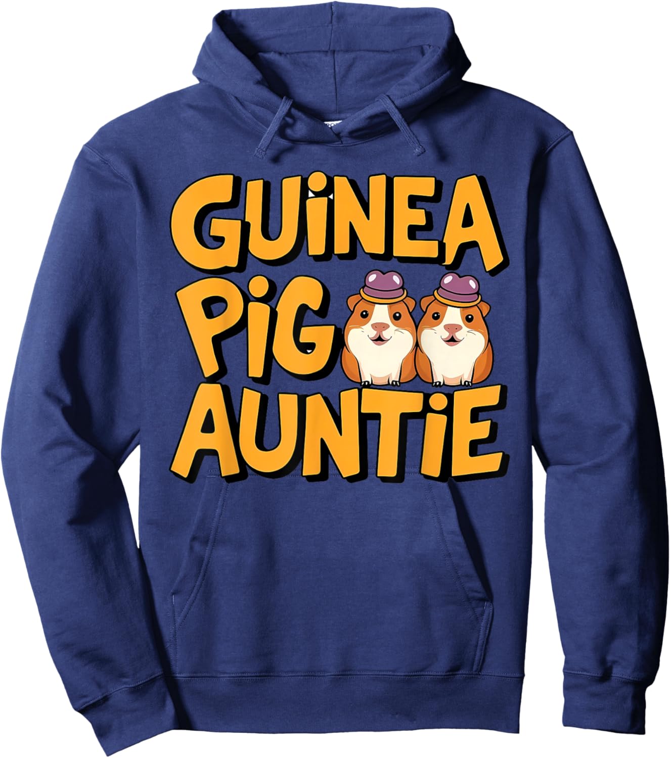 Cute Guinea, Pig Auntie Cavy Aunt For Pet Owner Men Women Hoodie - Hoodie | Navy