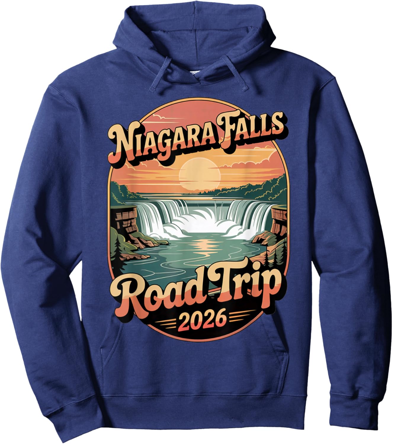 Niagara Falls Road Trip 2026 Summer Vacation Souvenir Hoodie - Hoodie | Navy