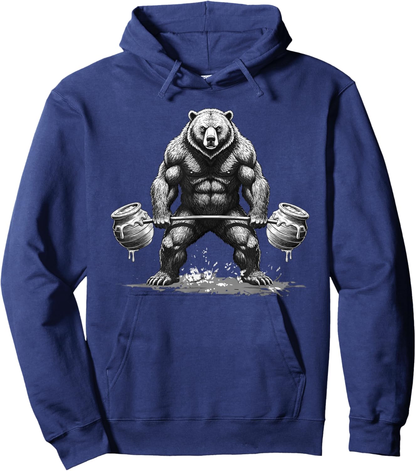 Salle de Sport Cool Muscular Bear Bodybuilder Fitness Hoodie - Hoodie | Navy