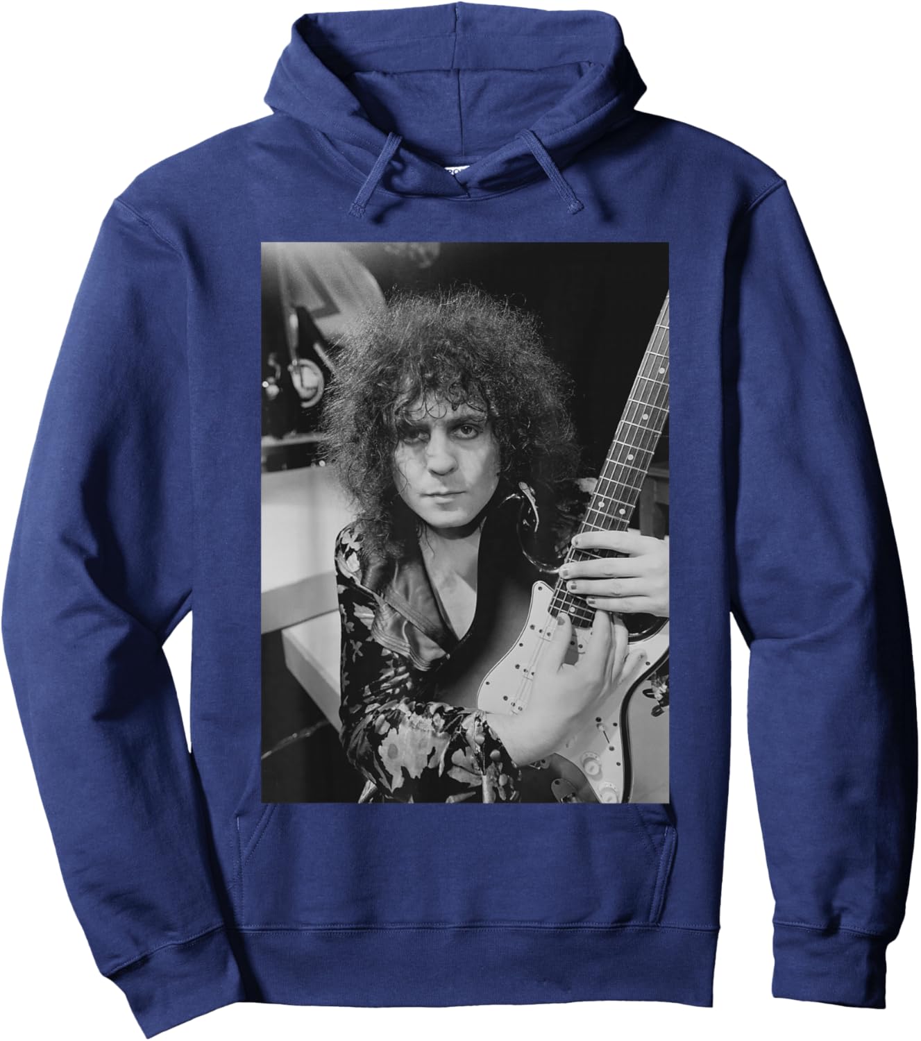 Marc Bolan T Rex On Stage for Rock On with 45 TV Show 1975 Hoodie - Hoodie | Navy