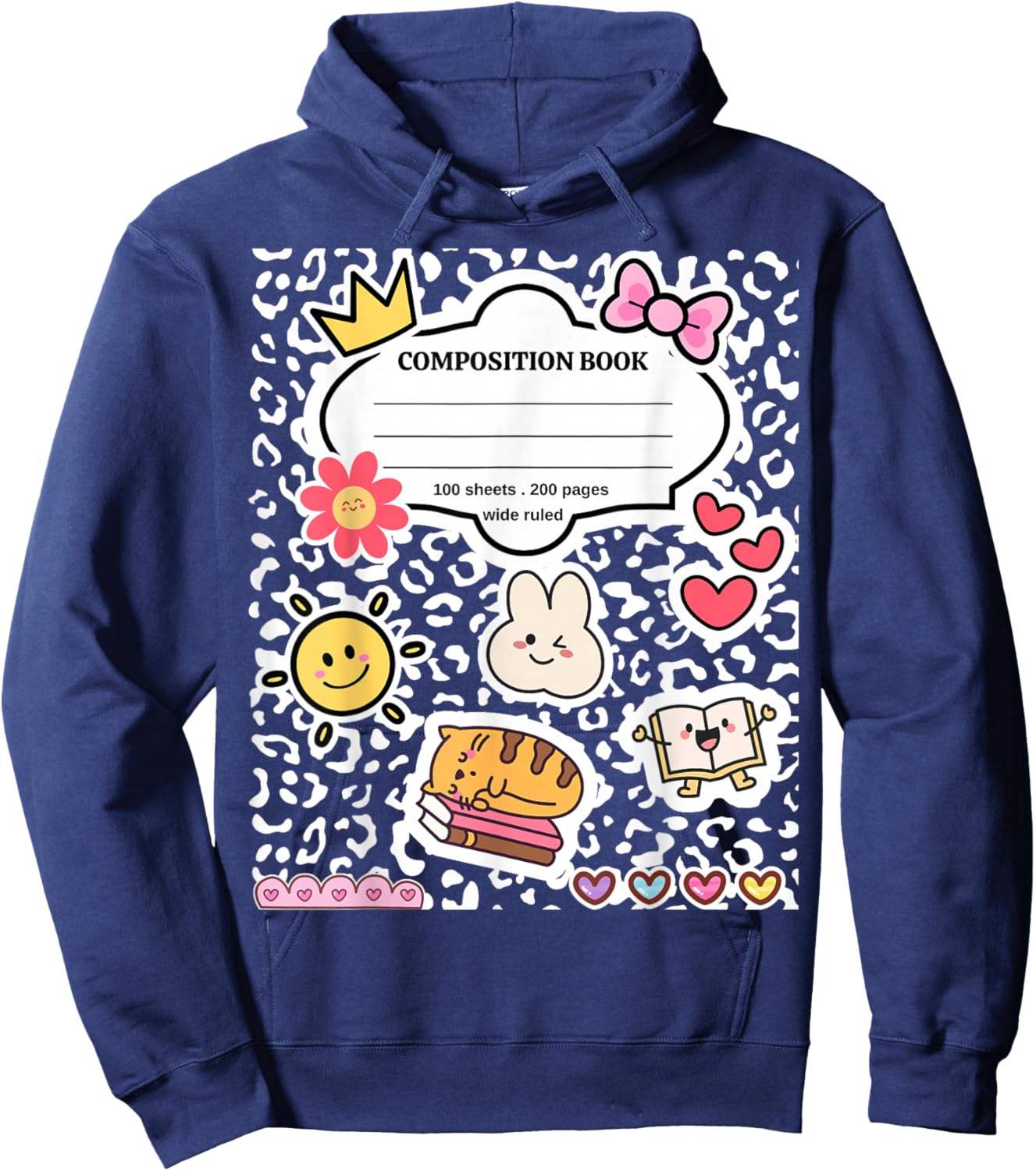Composition Notebook Costume Matching Group Halloween School Hoodie - Hoodie | Navy