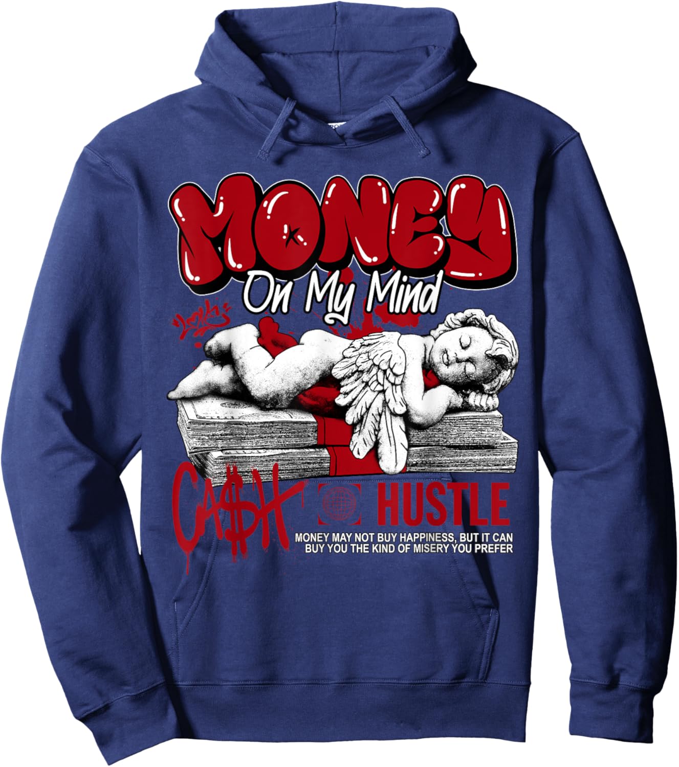 Money Cash Flu Game 12s Matching Women Hoodie - Hoodie | Navy