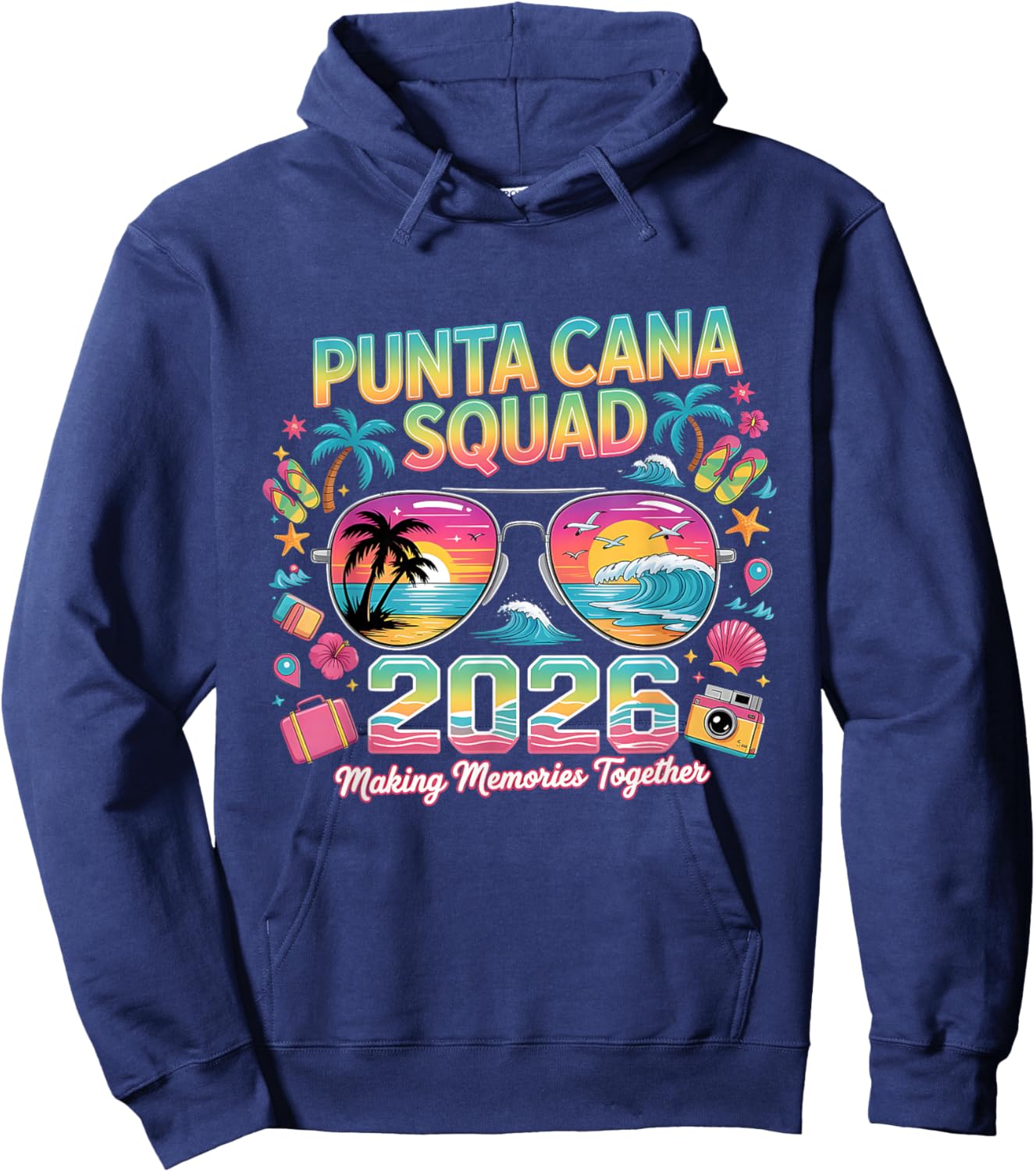 Punta Cana Squad 2026 Tropical Vacation Crew Hoodie - Hoodie | Navy