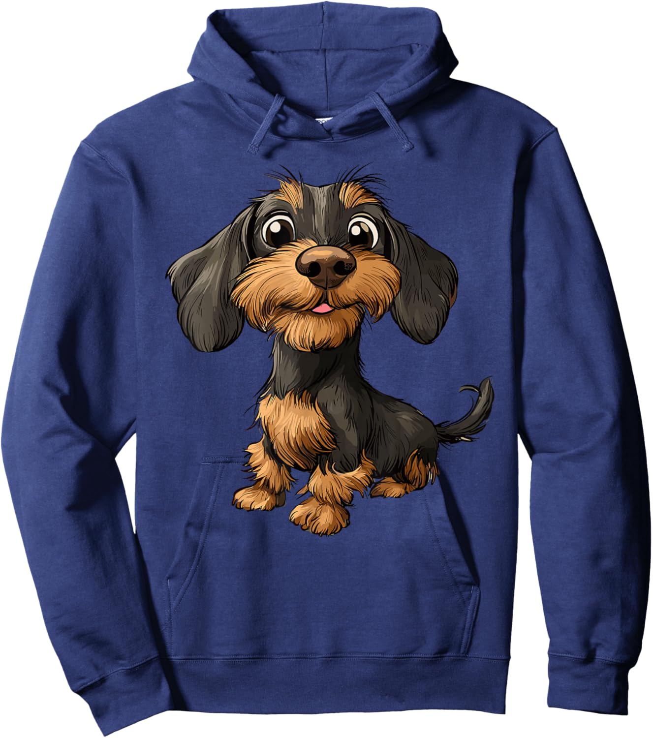Rauhaardackel Dachshund Teckel Dog Hunting Dog Funny , black, S Hoodie - Hoodie | Navy
